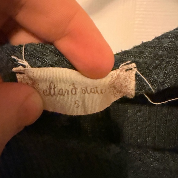 Altar'd State Green Long Sleeve Tee with Sequin Deer - Picture 2 of 4